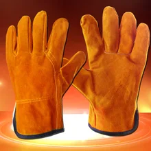Защита от холода Рабочая страховка второй слой воловья кожа теплые короткие сварочные износостойкие сварочные перчатки Linyi поставки
