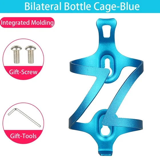 WEST BIKING велосипедный держатель для бутылки с водой MTB велосипедный держатель для бутылки Аксессуары для велосипеда Сверхлегкий Алюминиевый сплав велосипедный держатель для бутылки - Цвет: Bilateral Blue