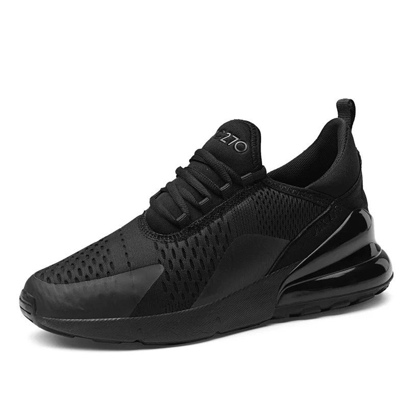 Новые весенние кроссовки, мужские кроссовки для бега, мужские кроссовки для взрослых, кроссовки на шнуровке, дышащая уличная спортивная удобная женская спортивная обувь - Цвет: Black