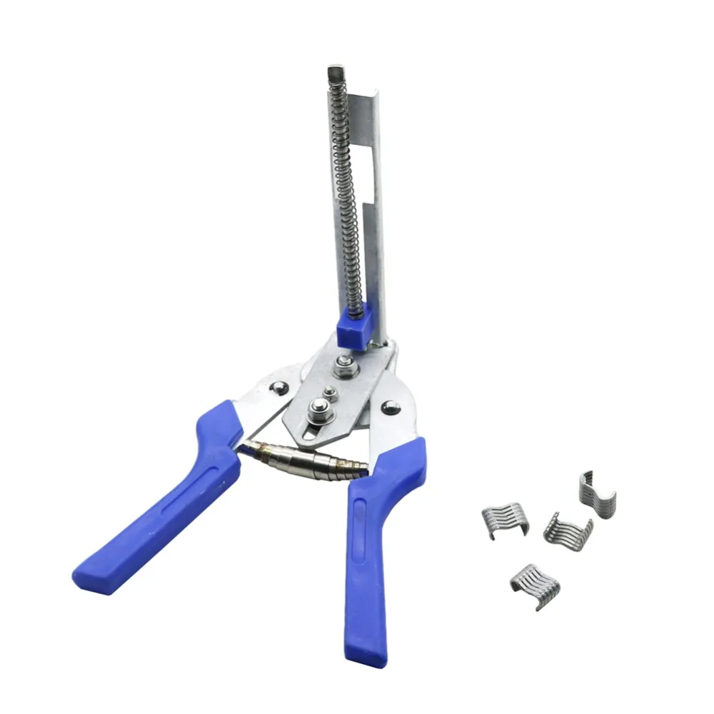 Animal Wire Cage Clamp Automatic Pliers & M Nails Bird Rabbit Cage Installation Tools Chicken Coop Equipment