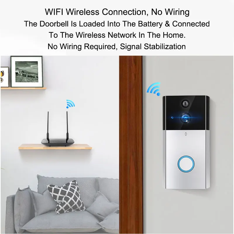 Smart Doorbell IP Video WIFI wireless doorbell Intercom Door Phone With Camera For Apartments IR Alarm Wireless Security Camera