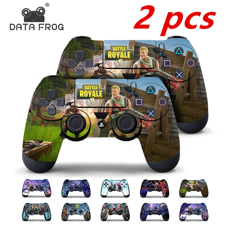 

Data Frog 2Pcs For Fortress Night Sticker For Sony PlayStation4 Game Controller For PS4 Skin Stickers 11 Styles