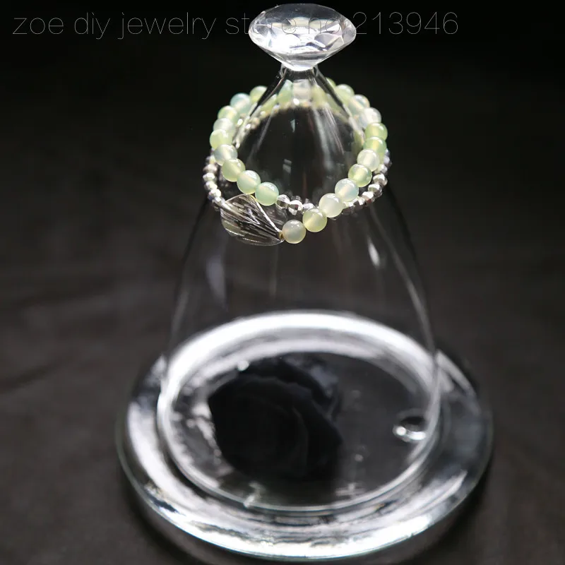 Дизайн/лист/925 Серебро Природный камень хризолит Женщины Strand браслеты
