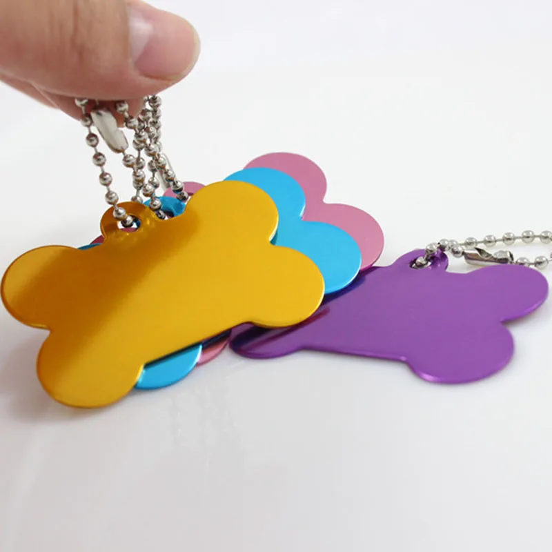 Wholesale 50Pcs Bone Style Key Chains Dog Tags Personalized Engraved
