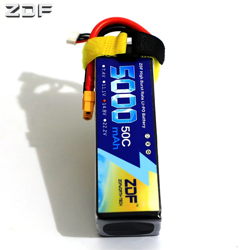 Аккумулятор ZDF RC 14 8 в 5000 мАч 50C 100C 4S LiPo литий-полимерный аккумулятор для вертолета