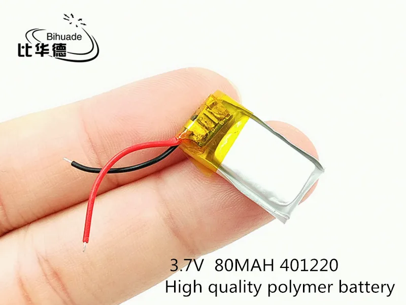 

3.7V lithium polymer battery 041220 401220 80mah MP3 MP4 MP5 Bluetooth headset