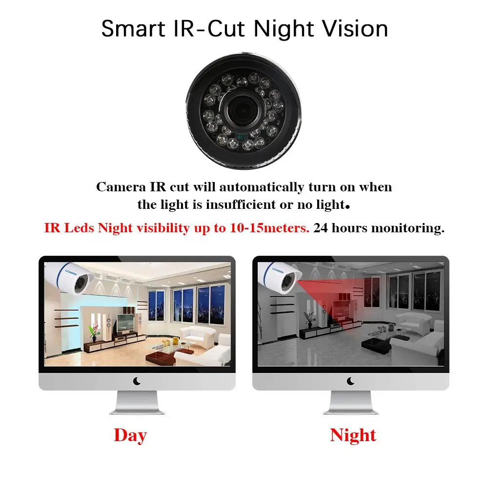MISECU H.265 наружная IP камера PoE 1080P ABS чехол оповещения по электронной почте XMEye ONVIF P2P