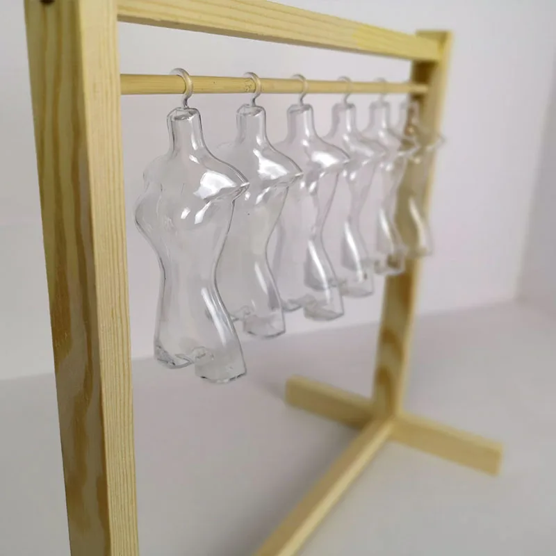 T02-X500-4 Blyth st Doll clothes frame shelf bjd 1/6 dolls Accessories Transparent hanger 1pcs