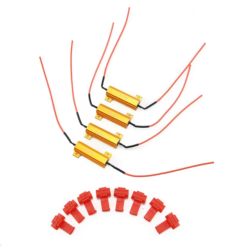 4 шт. рулевая лампа сопротивление сигнал поворота нагрузки резисторы светодиодный быстрый флэш-аксессуар индикатор нагрузки 50 Вт 6RJ резистор сигнал мигалка