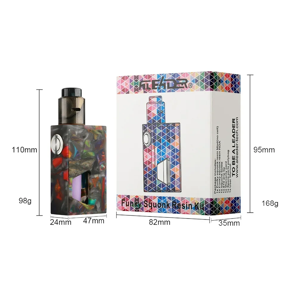 Aleader funky squonk Смола Комплект 7 мл бутылка ПЭТ Еда Класс использовать 18650 Батарея с