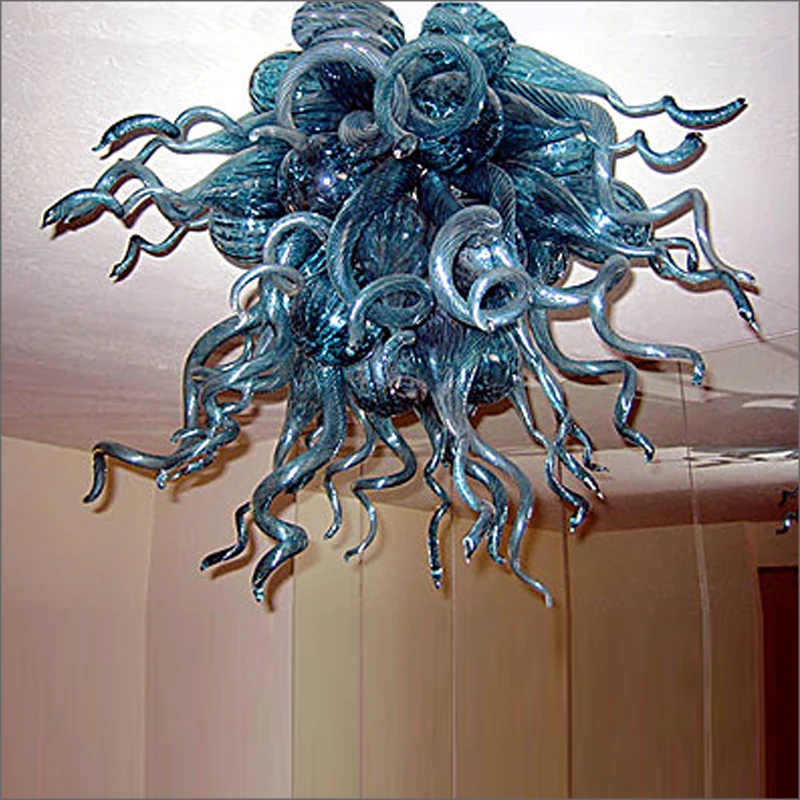 Wedding Centerpieces Hand Blown Glass Chandelier High Ceiling Decorative Hanging Lamp Murano Glass Modern Art Design Cheap Sales Chandeliers Ceiling Lights & Fans