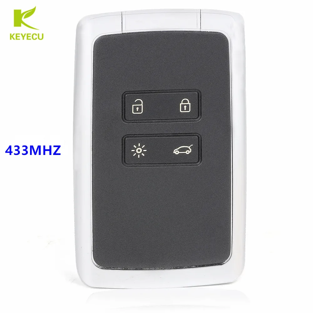 KEYECU запасные части ключ карты 433 МГц с чипом для Renault Espace 5, Megane, 4, талисман
