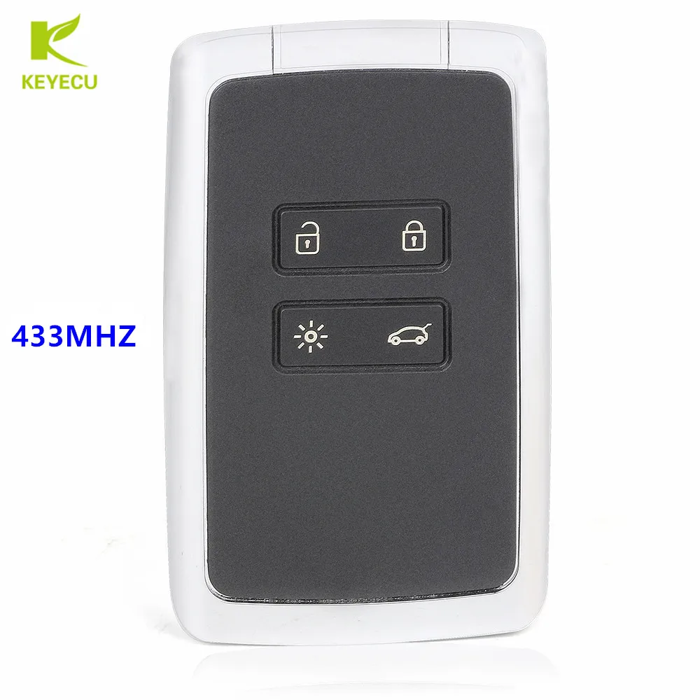 

KEYECU Replacement Samrt Key Card 433MHz With Chip for Renault Espace 5,Megane 4,Talisman 2016 2017 2018 2019