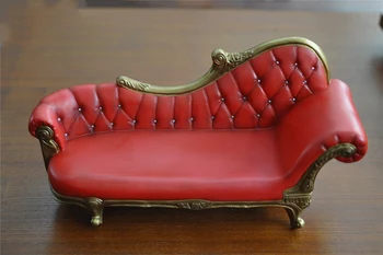 

1/6 Scale Armchair Dolls Action Figure Accessories Retro Long/Short Sofa Model for DIY Figure Toys