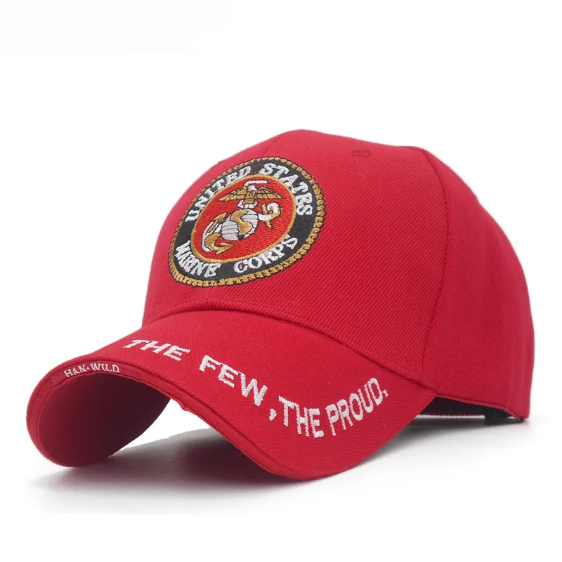 Американский морской корпус тактическая брендовая Кепка для мужчин и женщин Gorras Snapback Кепка бейсбольная кепка s Спортивная уличная Кепка - Цвет: Red