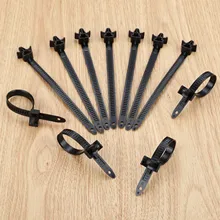 30Pcs Wire Tie Clip Releasable Nylon Tie Wrap Cable Fastening Clips Self-locking Plastic Zip Tie Fastener Fit for All Cars self tie front wrap tee