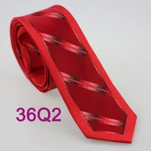 YIBEI coahella Галстуки красные галстуки с красной черной диагональной полосой Corbatas Seda жаккард Тканый узкий галстук человек Casamento