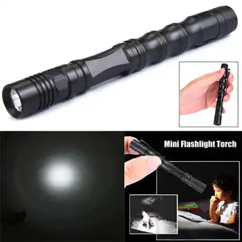 

Q5 LED Flashlight Clip Mini Penlight powerful led flashlight Torch Lamp Pocket Light For AAA Battery fanatic #3S20
