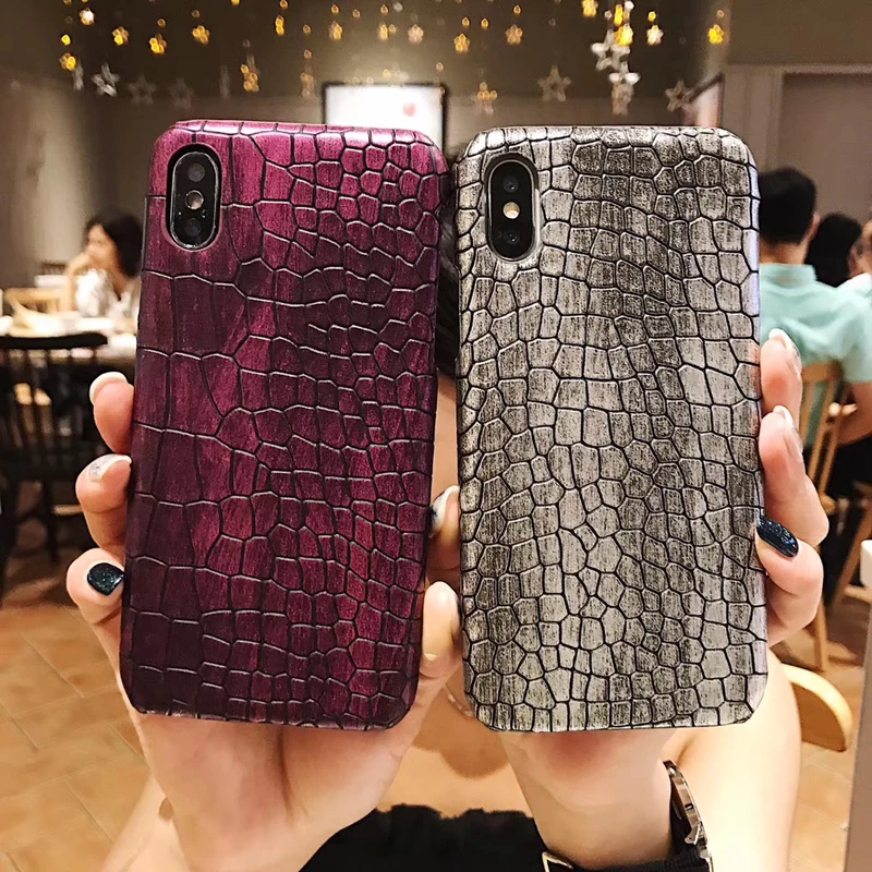 

For iPhone 11 Pro Max Xr Fashion Cool Crocodile Snake Skin Back Cover Case For iPhone Xs Max X 6 6s 7 8 Plus Hybrid Rubber Capa