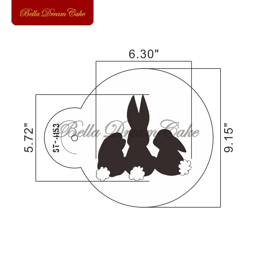 Пасхальное яйцо торт трафарет Кролик Печенье трафареты для Макарон Формы DIY кекс украшения помадка украшения торта инструменты для выпечки - Цвет: ST-4153