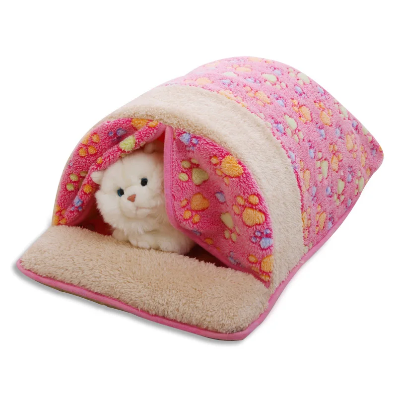 HEYPET Square Fleece Plush Cat Bed Pet House Soft Mat Dog for Small Dogs Cats Nest Winter Warm Sleeping Puppy | Дом и сад