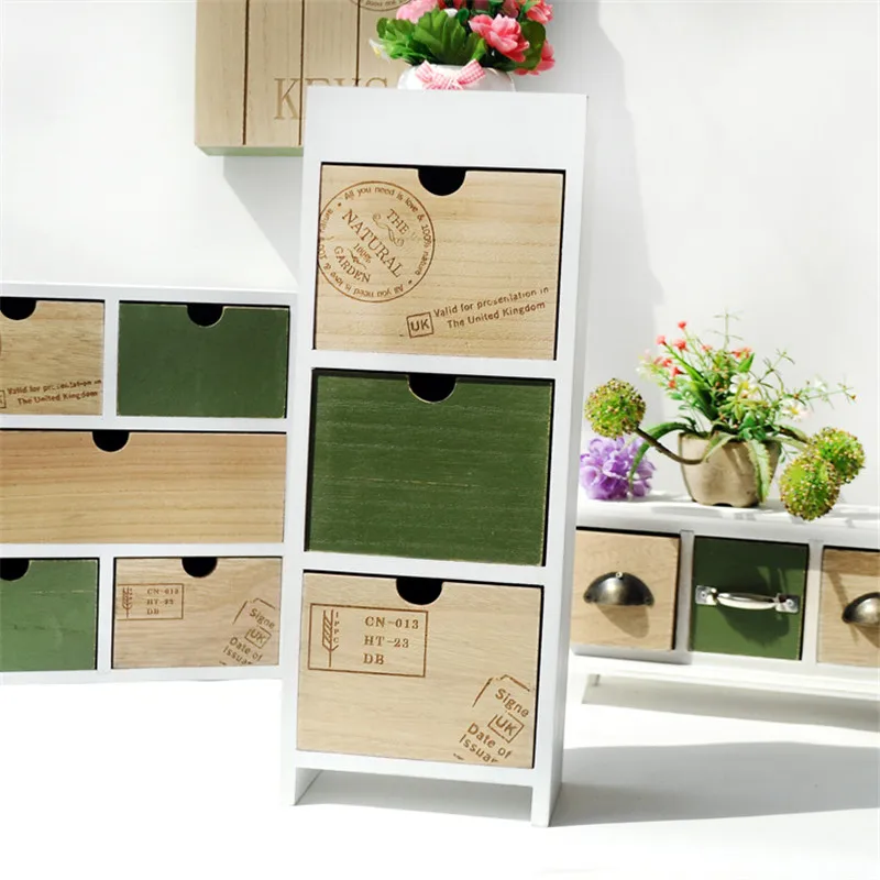 

Hot Sales Wood Jewelry Makeup Organizer Cosmetic Sundries Storage Box Household Decoration Desktop Storege Racks Shelf