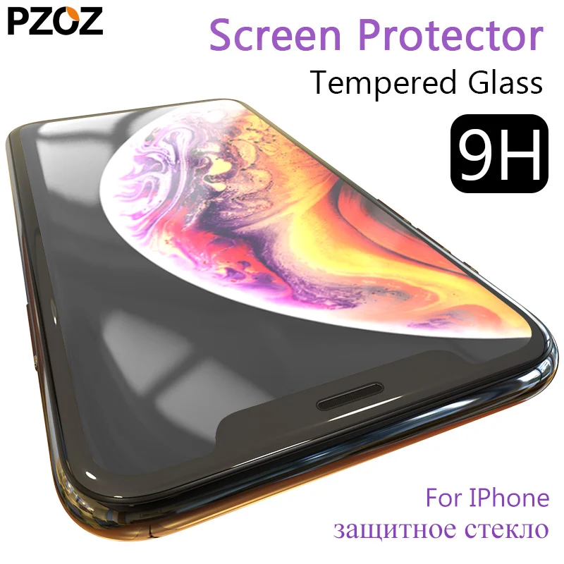 PZOZ Gehärtetem Glas für iphone xr 5D volle abdeckung Screen Protector für iphone xs Max Glas Film