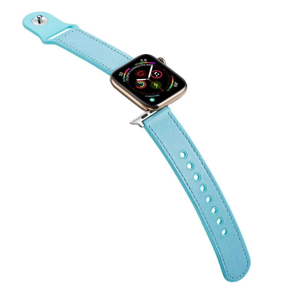Ремешок для Apple Watch 38 мм 40 мм 42 мм 44 мм ремешок с застежкой кожаный силиконовый браслет для iWatch ремешок для часов серии 2 3 4 спортивный браслет