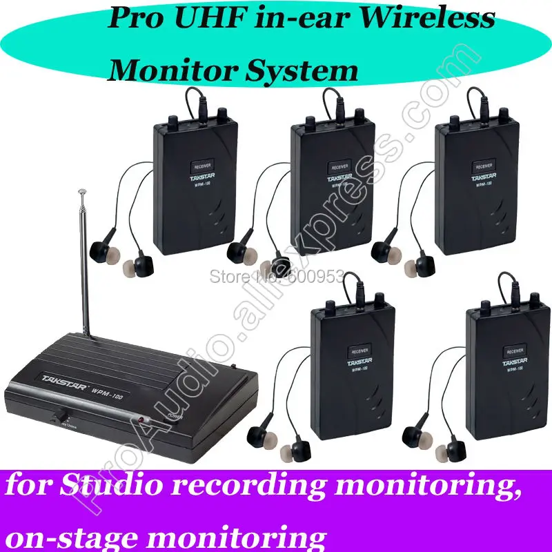 

Pro UHF In-ear Wireless Stage monitoring Monitor System with multiple receivers