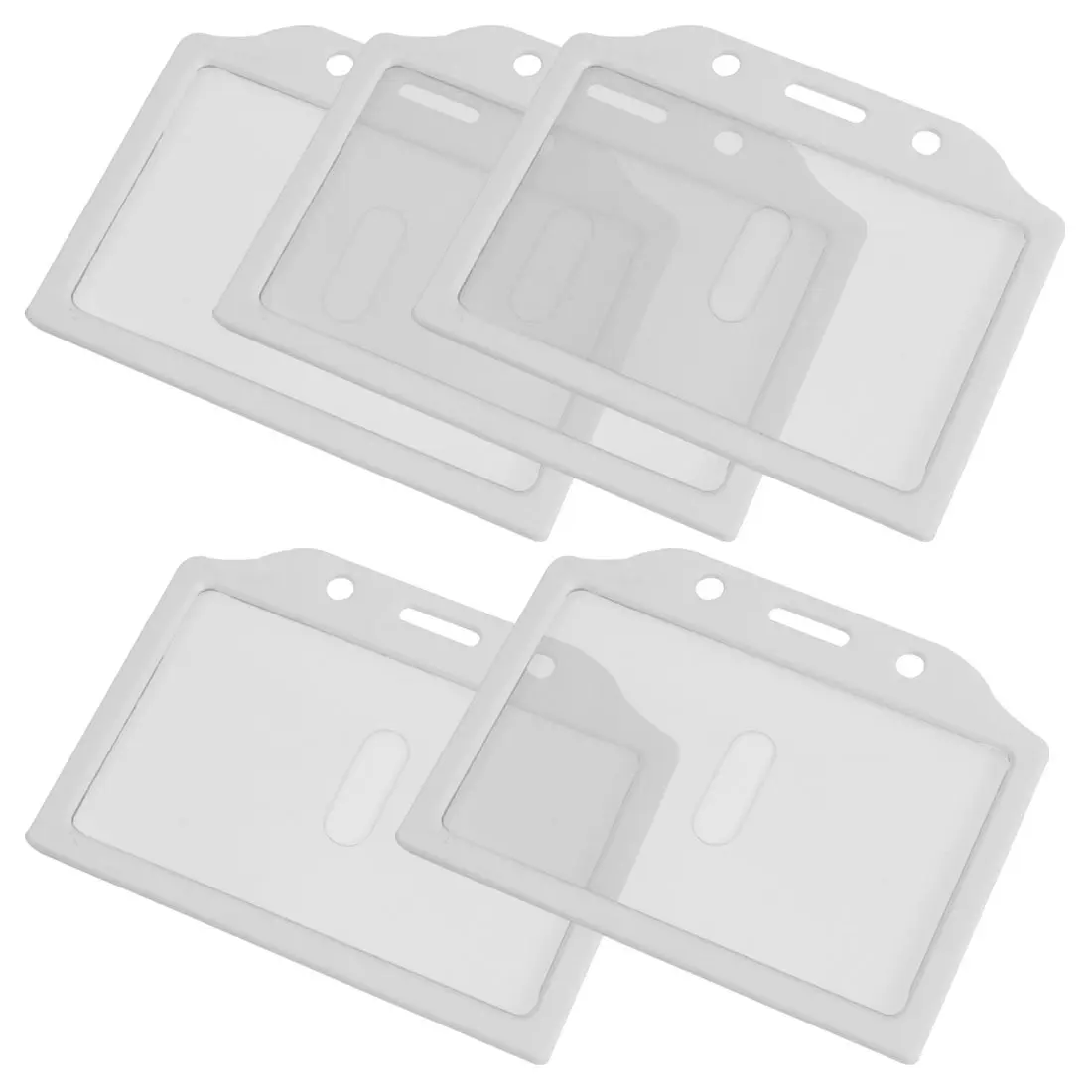 TEXU 5x White Clear Plastic Credit Card Holder Case for Students-in Card & ID Holders from ...