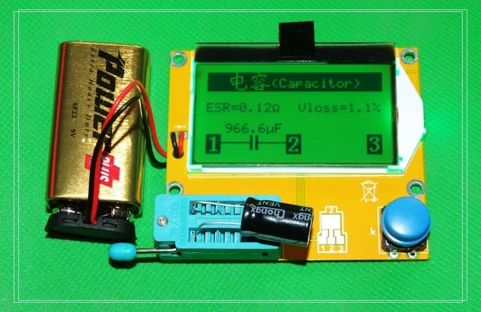 

Freeshipping 2014 Newest M328 Transistor Tester Capacitor ESR Inductance Resistor Meter (not include the battery)