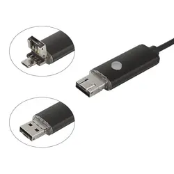 5,5 мм Len Android OTG USB эндоскоп камера 1 м 2 5 10 водостойкий Змея трубы проверка для Android USB бороскоп