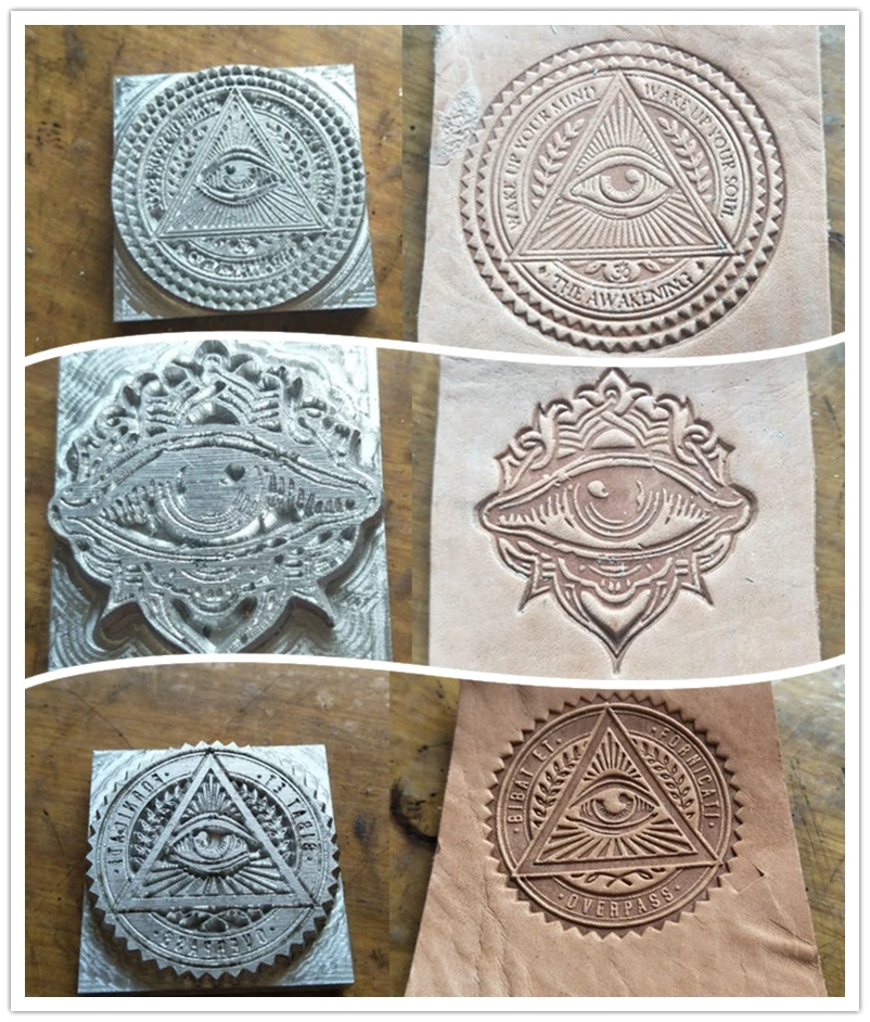 

Eye of Providence pattern Hand-work unique design leather working punches stamp craft leather with leather carving tools