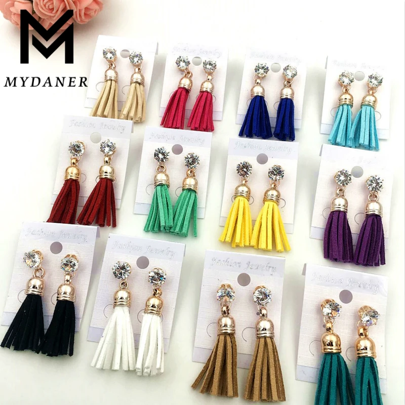 

MYDANER 20 Pairs Lots Women Dangle EarringsBulk Lots Charm Eardrops Fashion Crystal Long Tassel Earrings Wholesale Jewelry