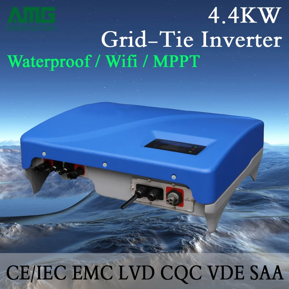 4.5KW(4400W) Dual Input MPPT Waterproof IP65 On Grid Tie Solar Power Inverter Wifi Default Conversion GPRS optional | Обустройство