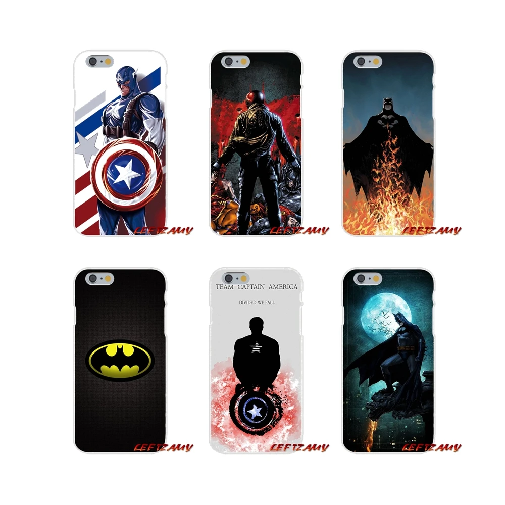 Bat man Captain America Accessories Phone Shell Covers For Samsung Galaxy S3 S4 S5 MINI S6 S7 edge S8 S9 Plus Note 2 3 4 5 8 | Мобильные