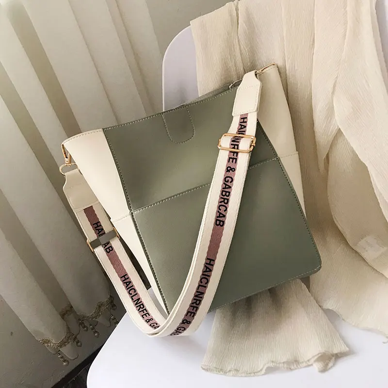 

Western style big bag female 2019 new simple fashion han edition joker broadband single shoulder bag worn tote bags