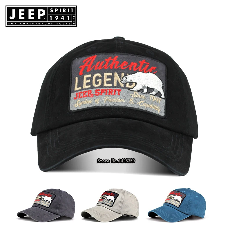 

JEEP SPIRIT Brand Baseball Cap Men Casual Unisex Caps Embroidery Animal&Letter Fashion Cotton Dad Hat Outdoor gorras para hombre