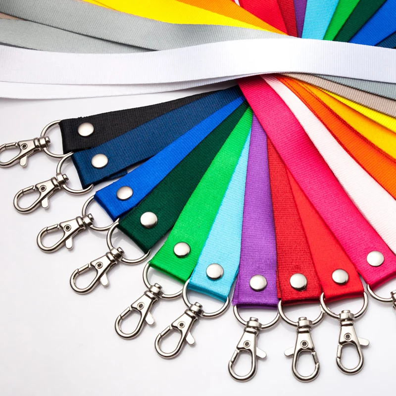 

2pcs Neck Strap Lanyard Safety Breakaway DIY ID Card Badge Holder Keys Metal Clip Name Tag Card Holders Office School Supplies