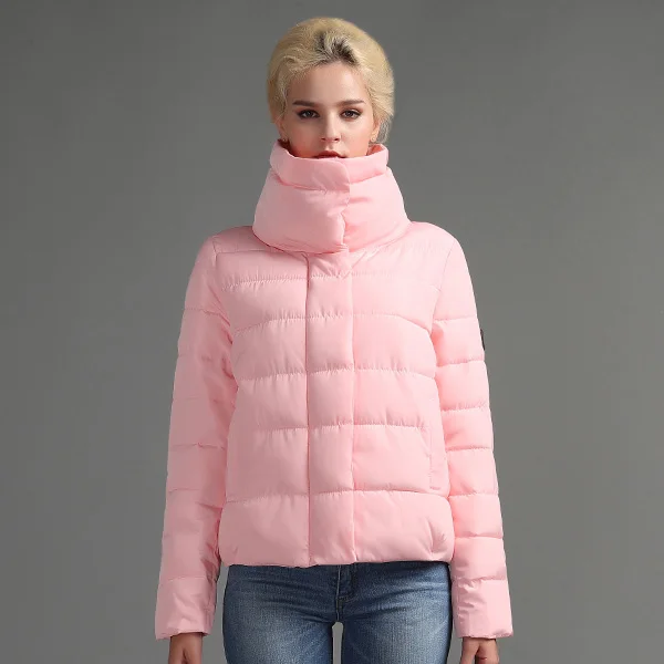 JOJX новая осенне-зимняя женская куртка с высоким воротником, Женское зимнее пальто, парка, женский пуховик, Повседневная парка, верхняя одежда - Цвет: Розовый
