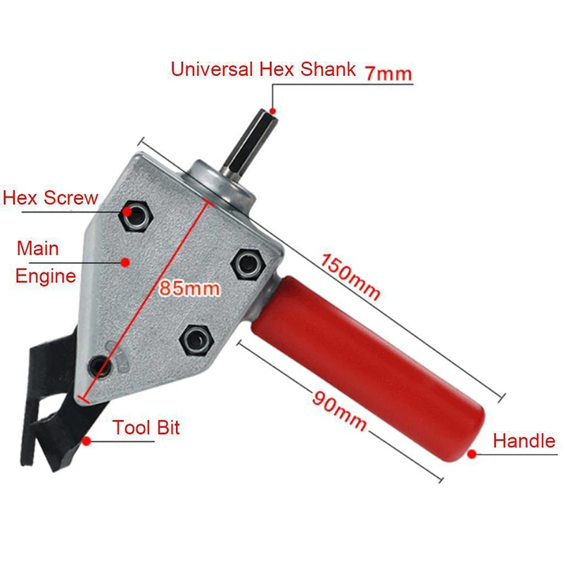 

Nibble Carbon Steel Cutting Sheet Nibbler Saw Cutter Tool Electric Drill Scissor