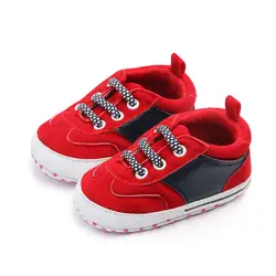 DkDaKanl Детские Inddor спортивные мягкие туфли Нескользящие Новорожденные Девочки Обувь для первого шага пэчворк Красный Черный обувь для
