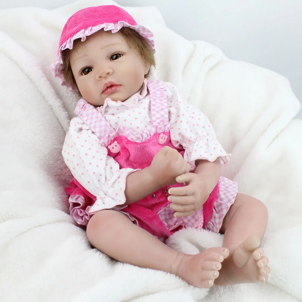

22inch Bebe reborn bonecas NPK DOLL silicone reborn baby dolls toys for children gift