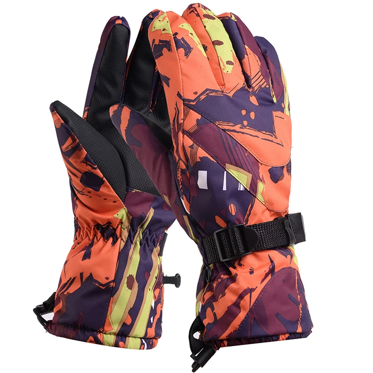 Зимние лыжные перчатки водонепроницаемые-30C градусов зимние теплые перчатки для сноуборда мужские женские перчатки для мотокросса ветрозащитные велосипедные Мотоциклетные Перчатки
