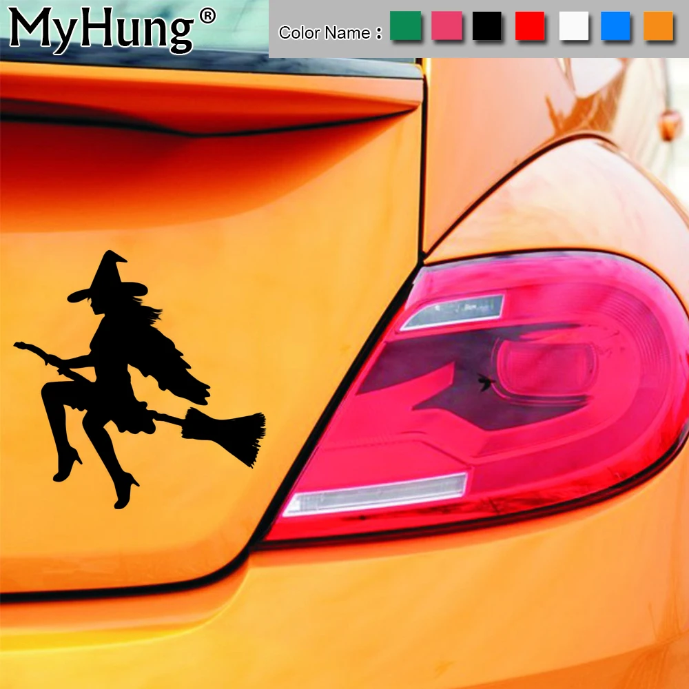 18.1*18.5CM Waterproof Fashion Sexy Witch Car Sticker Personality