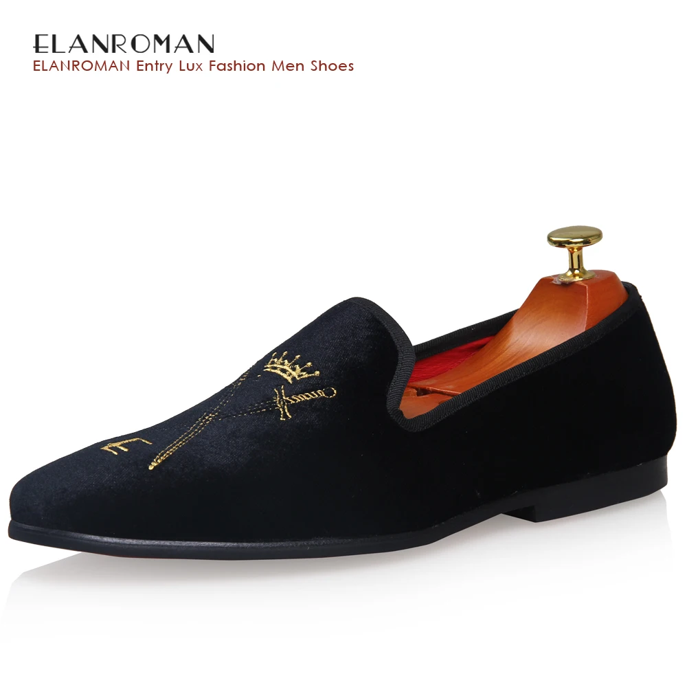 new crown design men loafers luxury brand trendy flat footwear male