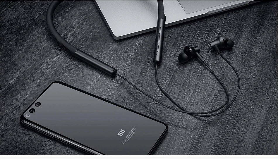 Xiaomi bluetooth-наушники с воротником, гарнитура, спортивные беспроводные Bluetooth наушники-вкладыши, магнитный микрофон, игры, двойные динамические наушники