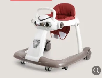 4 hot moms Multi-function baby walker anti-rollover baby start walk can sit can push Складная ходунка для малышей - Цвет: Светло-зеленый