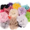 18PCS Pearl Rhinestone Chiffon flowers  Hair Accessories DIY Flower Bouquet Flowers Decorations No Hair clips for headband ► Photo 1/6