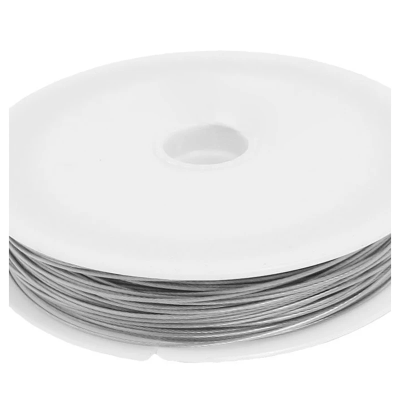 

24kg 0.6mm Dia Steel Wire Fishing Line Bobbin Roll 40m